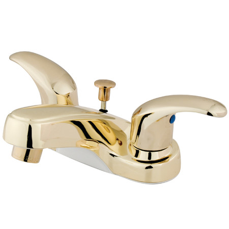 KINGSTON BRASS 4" Centerset Bathroom Faucet, Polished Brass KB6252